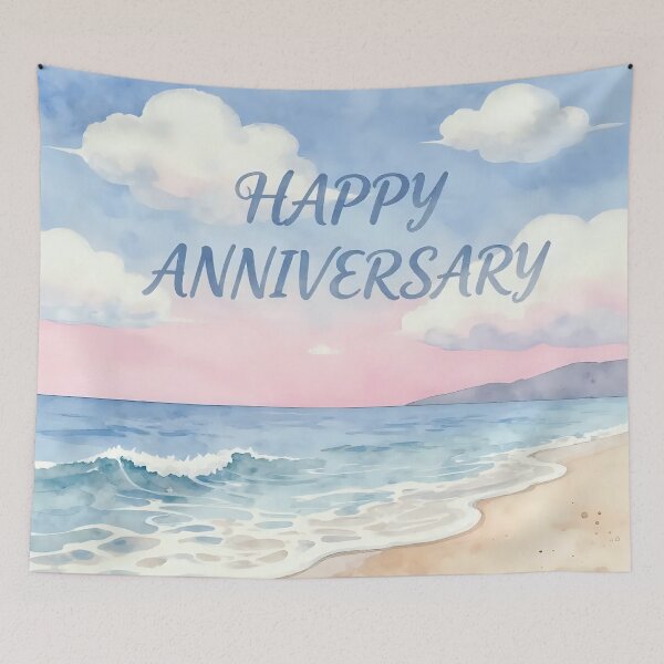 Item preview, Happy Anniversary – Tropical Beach Romance designed and sold by Nomad-Maynard.