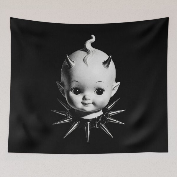 Item preview, Punk Devil Baby Doll Portrait Art designed and sold by The Mellonaire.