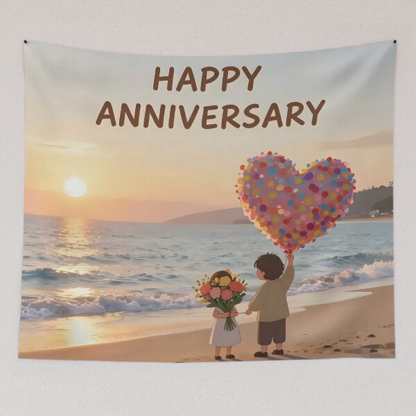Item preview, Happy Anniversary – Tropical Beach Romance designed and sold by Nomad-Maynard.