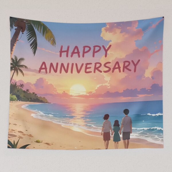 Item preview, Happy Anniversary – Tropical Beach Romance designed and sold by Nomad-Maynard.