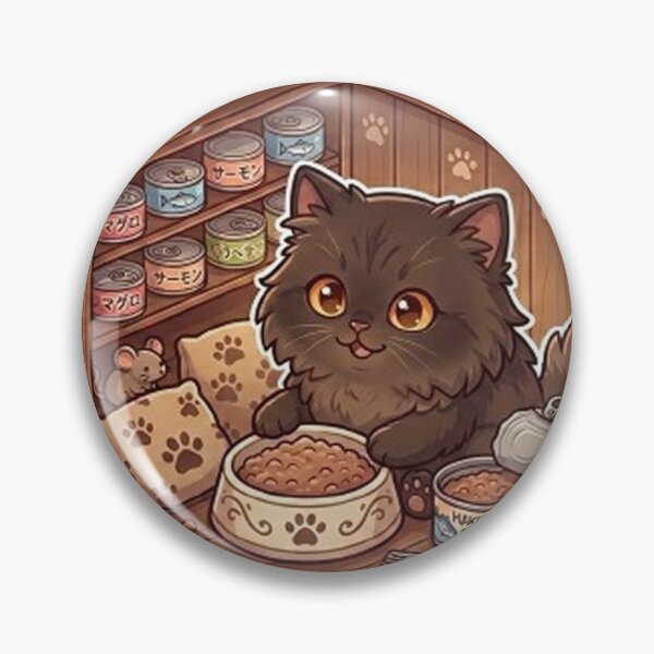 Item preview, Cozy Black Cat Eating Wet Food in Pantry Diorama designed and sold by PetalsPaws.