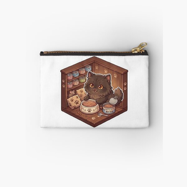 Item preview, Cozy Black Cat Eating Wet Food in Pantry Diorama designed and sold by PetalsPaws.