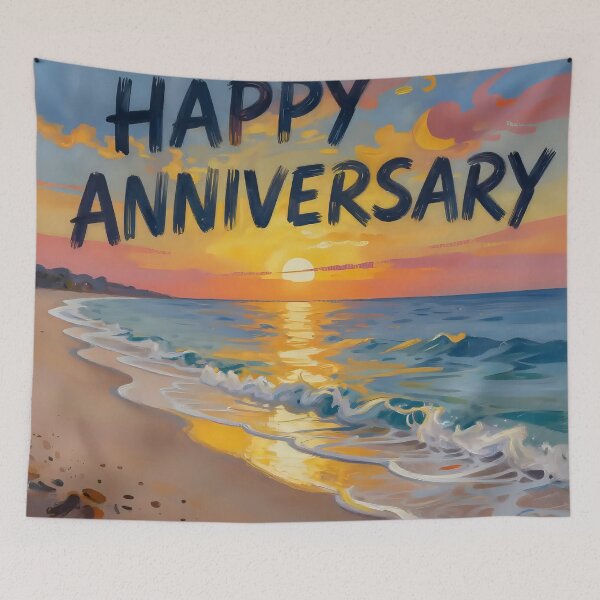 Item preview, Happy Anniversary – Tropical Beach Romance designed and sold by Nomad-Maynard.