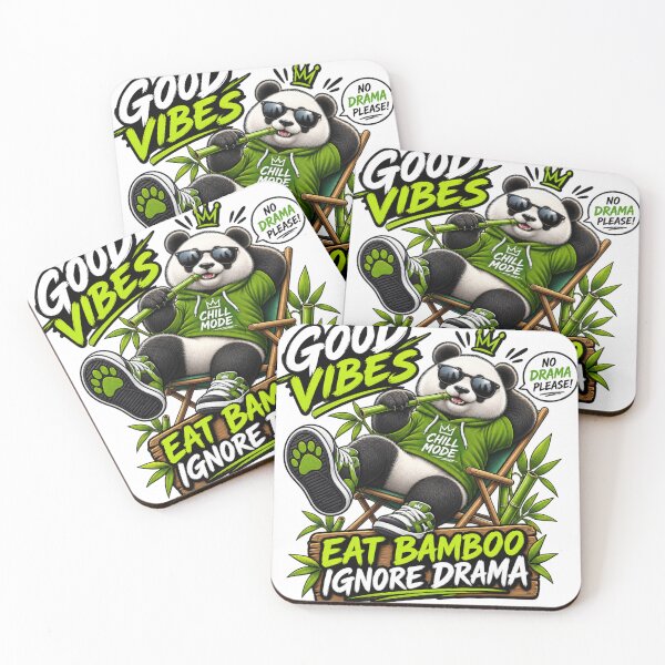 Item preview, Cool Panda Vibes – Eat Bamboo Ignore Drama Funny Chill Mode designed and sold by rudicreations.