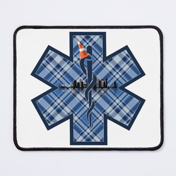 Item preview, BOSTON EMS - Tartan Army Caduceus Traffic Boston Skyline Cone Star of Life designed and sold by FireEMSDesigns.