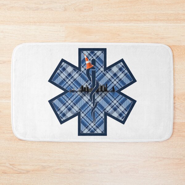 Item preview, BOSTON EMS - Tartan Army Caduceus Traffic Boston Skyline Cone Star of Life designed and sold by Bee Bum Designs.