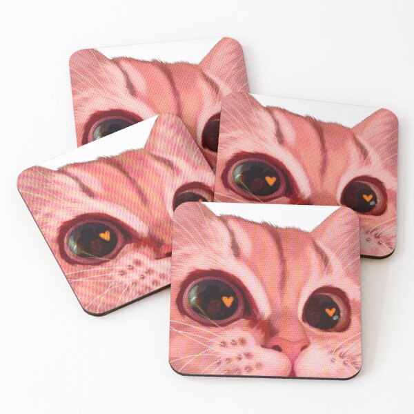 Item preview, Cat Lover - Red Halftone Portrait with Heart Eyes designed and sold by Lino_1906.