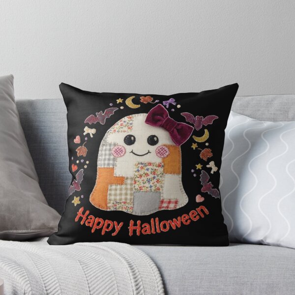 Item preview, Cute Patchwork Ghost Halloween Bow Happy Halloween Cozy Fall Gift designed and sold by Zizo-DR44.