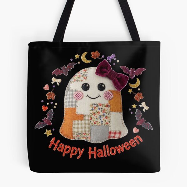 Item preview, Cute Patchwork Ghost Halloween Bow Happy Halloween Cozy Fall Gift designed and sold by Zizo-DR44.