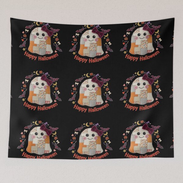Item preview, Cute Patchwork Ghost Halloween Bow Happy Halloween Cozy Fall Gift designed and sold by Zizo-DR44.