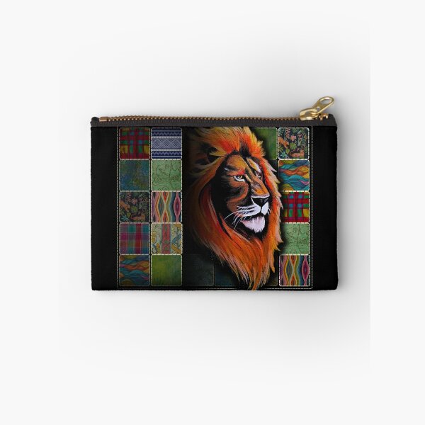 Item preview, Majestic Lion Patchwork Animal Art designed and sold by ArtistsAtticWI.