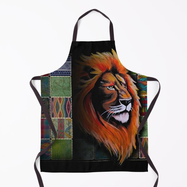 Item preview, Majestic Lion Patchwork Animal Art designed and sold by ArtistsAtticWI.