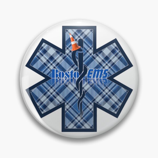 Item preview, BOSTON EMS - Tartan Army Caduceus Traffic Cone Star of Life designed and sold by Bee Bum Designs.