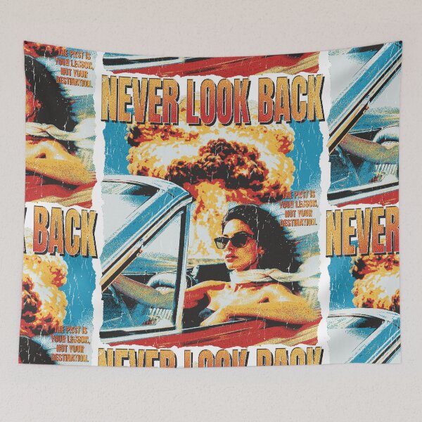 Item preview, Never Look Back – Retro Apocalypse Vintage Car designed and sold by BVNKGRAPH WORKS.