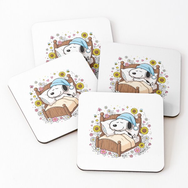 Item preview, Cozy Sleepy Dog in Garden Bed Design designed and sold by BennMataka.