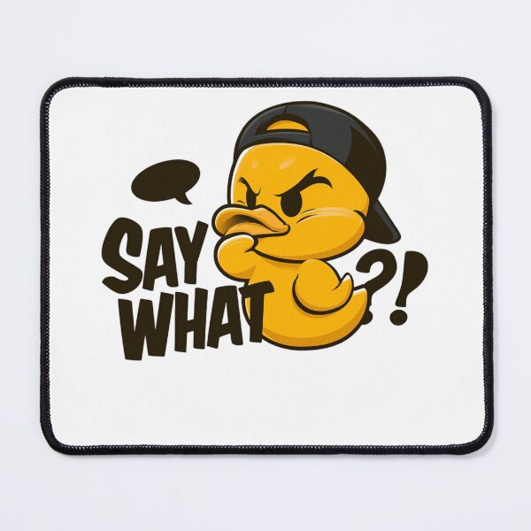 Item preview, Streetwise Cartoon Duck With Attitude Thinking 'Say What?' — Mascot, Skeptical Expression, Baseball Cap designed and sold by KanDa-Shop.