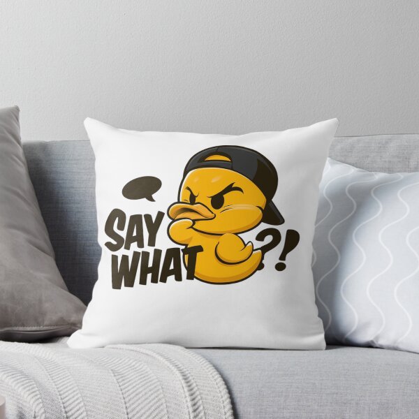 Item preview, Streetwise Cartoon Duck With Attitude Thinking 'Say What?' — Mascot, Skeptical Expression, Baseball Cap designed and sold by KanDa-Shop.