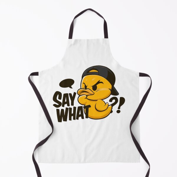 Item preview, Streetwise Cartoon Duck With Attitude Thinking 'Say What?' — Mascot, Skeptical Expression, Baseball Cap designed and sold by KanDa-Shop.