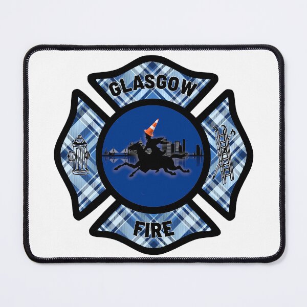 Item preview, GLASGOW FIRE - Tartan Army Boston Fire Department Paul Revere Traffic Cone designed and sold by FireEMSDesigns.