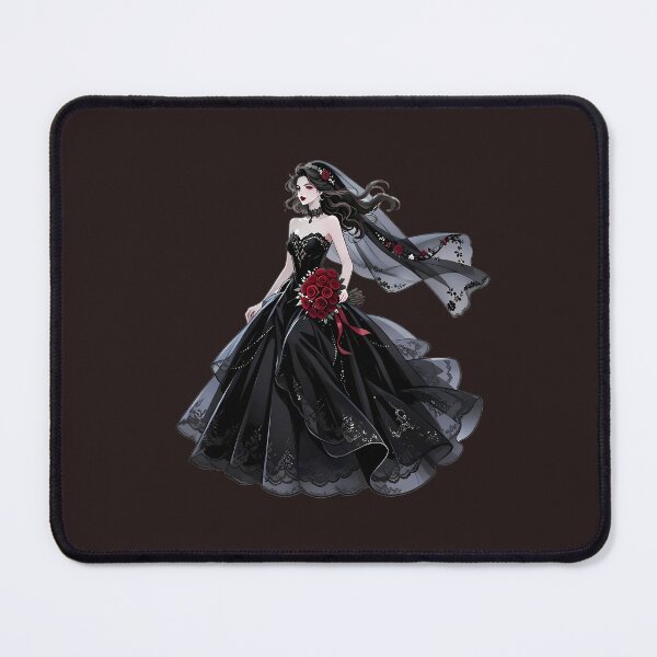 Item preview, Gothic Black Bride with Red Roses — Whimsigoth Art designed and sold by Bondingbonding.