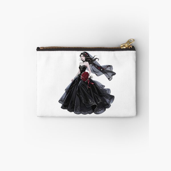 Item preview, Gothic Black Bride with Red Roses — Whimsigoth Art designed and sold by Bondingbonding.