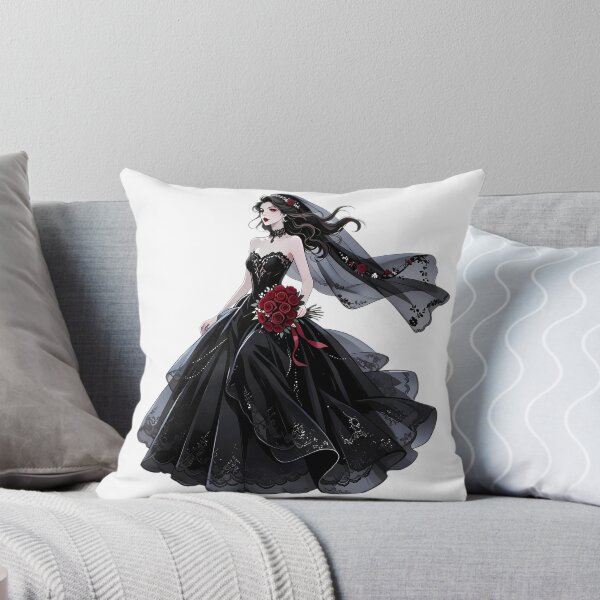Item preview, Gothic Black Bride with Red Roses — Whimsigoth Art designed and sold by Bondingbonding.