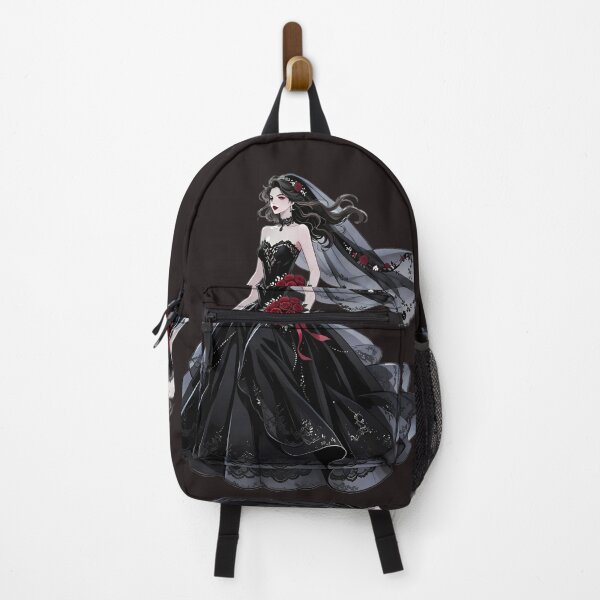 Item preview, Gothic Black Bride with Red Roses — Whimsigoth Art designed and sold by Bondingbonding.