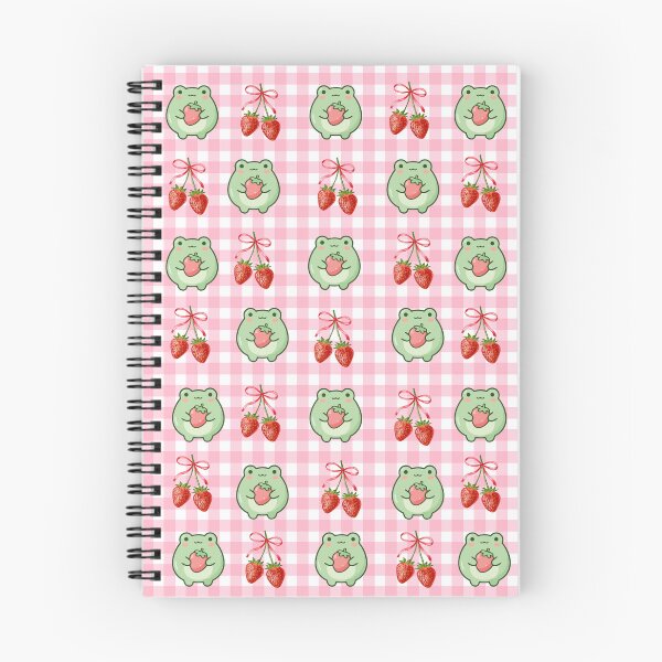 Item preview, Coquette Frogs Strawberries Pink Gingham designed and sold by JaymeOctober.
