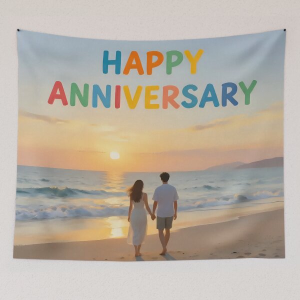 Item preview, Happy Anniversary – Tropical Beach Romance designed and sold by Nomad-Maynard.