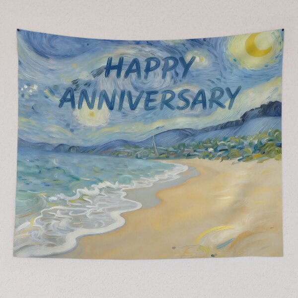 Item preview, Happy Anniversary – Tropical Beach Romance designed and sold by Nomad-Maynard.