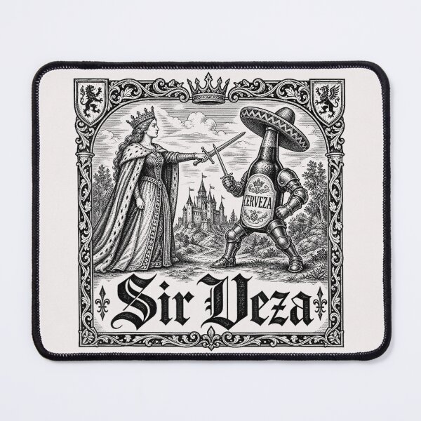 Item preview, Sir Veza Cerveza Beer Drinking Pun Humor designed and sold by BrockmeyeSB.