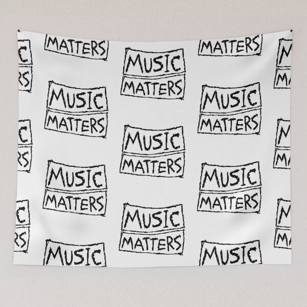 Item preview, MUSIC MATTERS ~black and white design  designed and sold by OmStudioz .