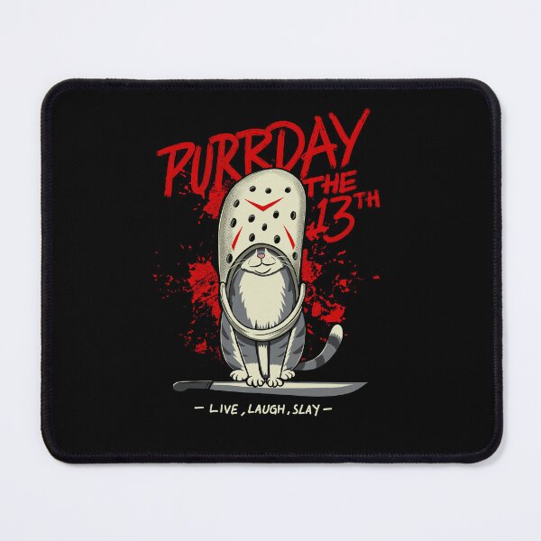 Item preview, Purrday The 13th Funny Cat Hockey Mask Parody designed and sold by danhoodstudio.