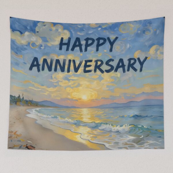 Item preview, Happy Anniversary – Tropical Beach Romance designed and sold by Nomad-Maynard.