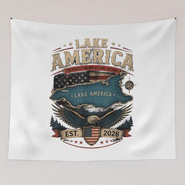 Item preview, Lake America USA Previously Ontario Canada Funny Patriotic designed and sold by SuziLope.