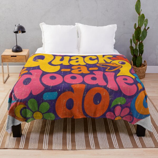 Item preview, Quack-a-doodle-do – Retro Psychedelic Design (Distressed Version) designed and sold by ZombieZooCuties.