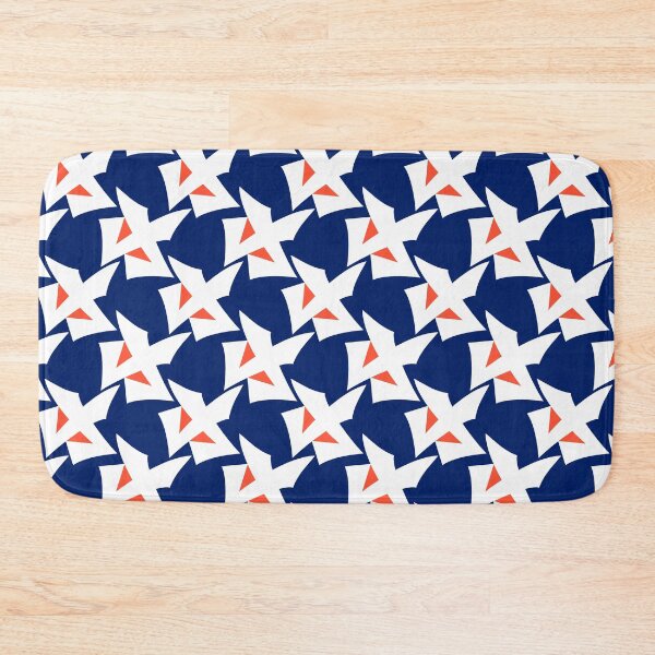 Item preview, Geometric abstract pattern retro blue designed and sold by fuzzyfox.