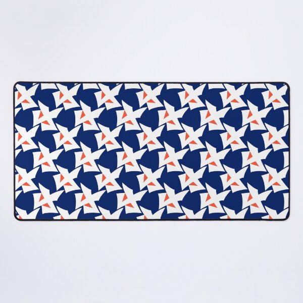 Item preview, Geometric abstract pattern retro blue designed and sold by fuzzyfox.