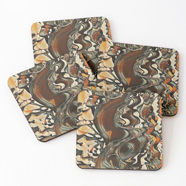 Item preview, Molten Ember Flow – Brown Orange Fluid Abstract designed and sold by Absractshop4942.