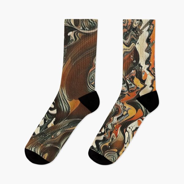 Item preview, Molten Ember Flow – Brown Orange Fluid Abstract designed and sold by Absractshop4942.
