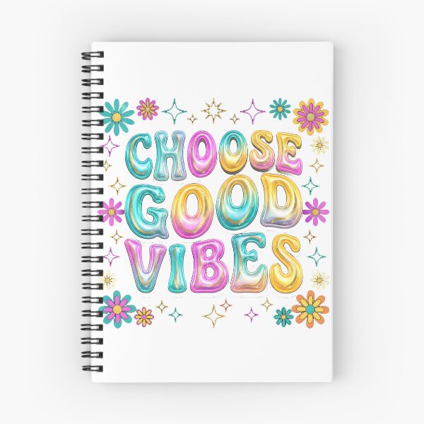 Item preview, Choose Good Vibes Retro Groovy Painted Sparkling Typography designed and sold by IrisByJoVon.