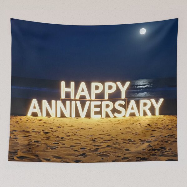Item preview, Happy Anniversary – Tropical Beach Romance designed and sold by Nomad-Maynard.