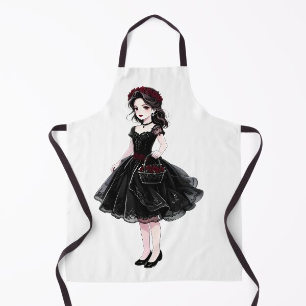 Item preview, Gothic Flower Girl with Red Roses — Whimsigoth Art designed and sold by Bondingbonding.