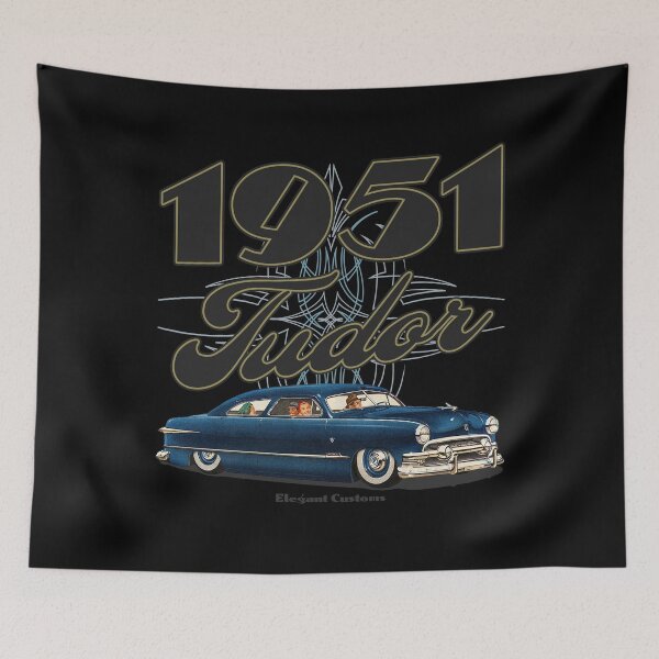 Item preview, 1951 Tudor chopped with text - Lowrider, Kustom, Hot Rod, Muscle Car designed and sold by Elegant Customs.