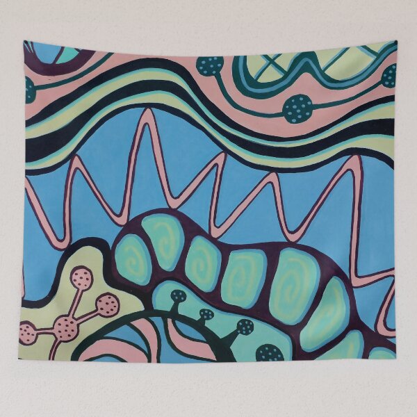 Item preview, Molecular Dream | Psychedelic Abstract Wall Art designed and sold by WonderwildArt.
