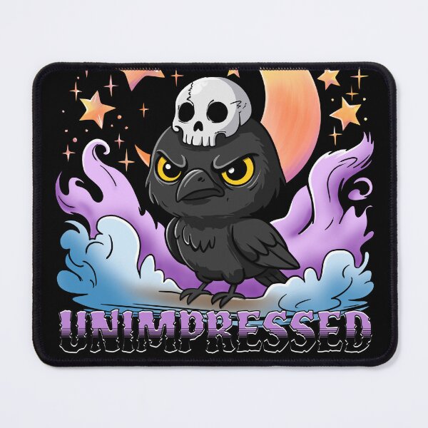 Item preview, Funny Raven Pun, CAW ME UNIMPRESSED Halloween Crow designed and sold by Chelsealuv Krigbaum.