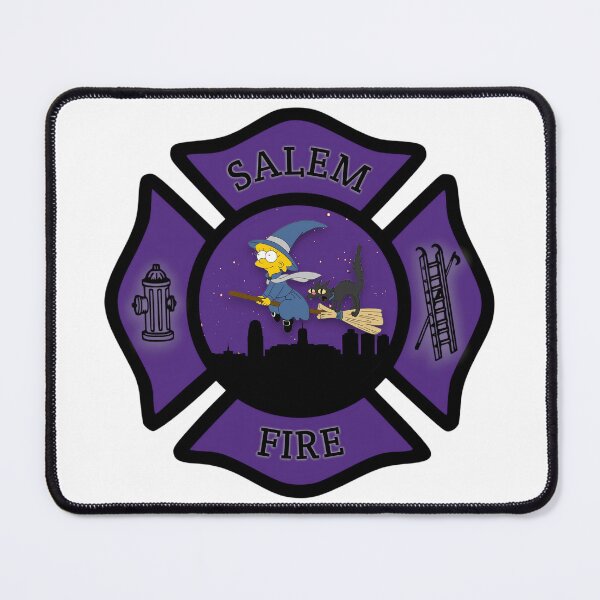 Item preview, Salem Fire Department (Massachusetts) x The Simpsons Lisa Simpson Witch Maltese Cross designed and sold by FireEMSDesigns.