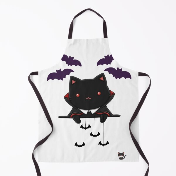 Item preview, Black Vampire Cat — Kawaii Style with Bats designed and sold by SoyPanteraCat.