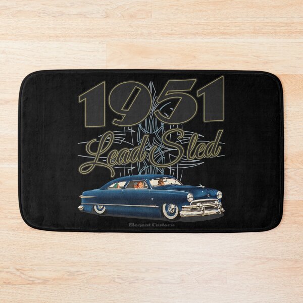 Item preview, 1951 Chopped Lead Sled with text - Lowrider, Kustom, Hot Rod, Muscle Car designed and sold by Elegant Customs.