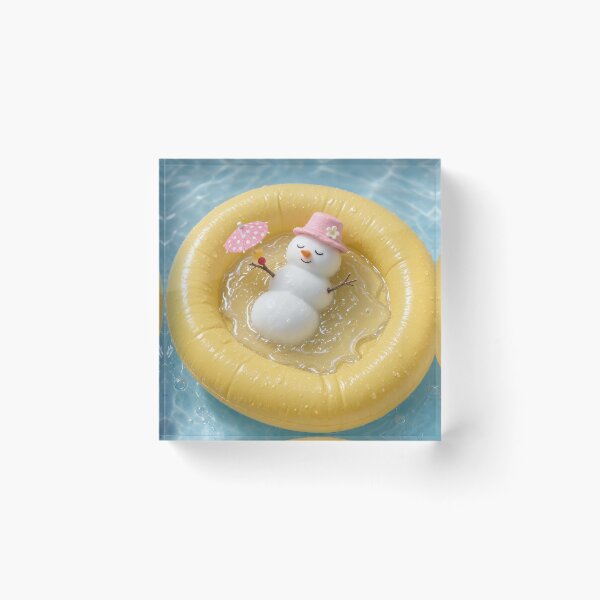 Item preview, Aesthetic Cute Snowman Summer Pool Float designed and sold by Zenther.